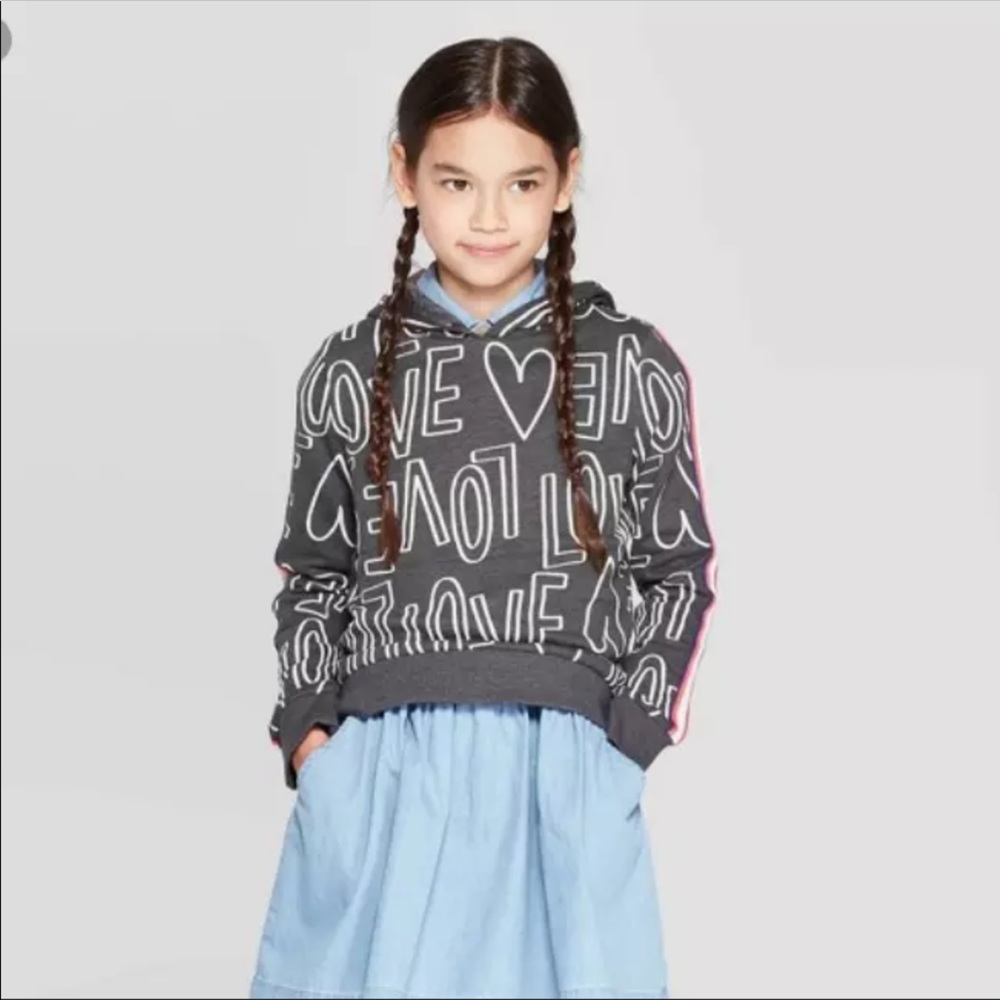 2 for $10 Cat & Jack Printed Love Hoodie
